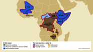 Expected impact of El Niño for Africa Map: El Niño threatens some African countries with heavy rain or drought