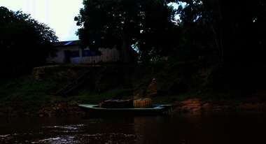 A fishing boat on the shores of the Amazon in Bolivia