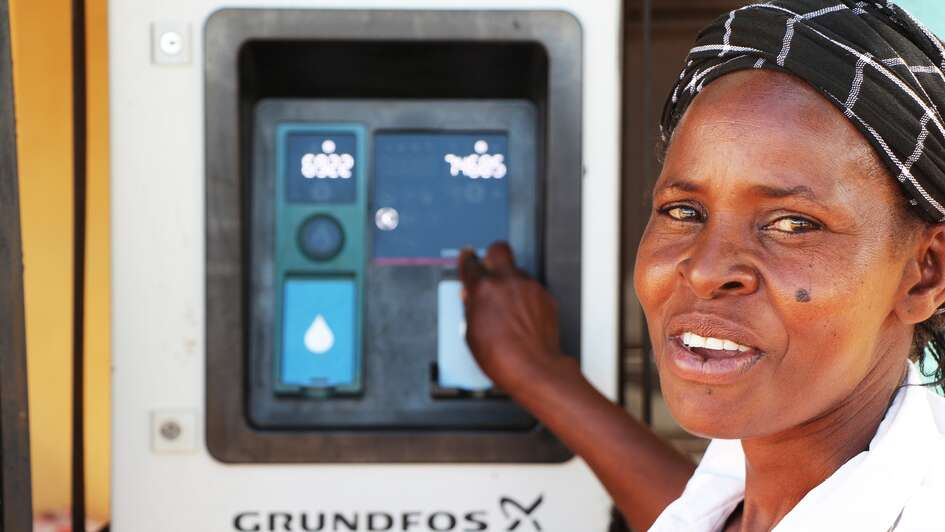 Digital payment system at a water kiosk